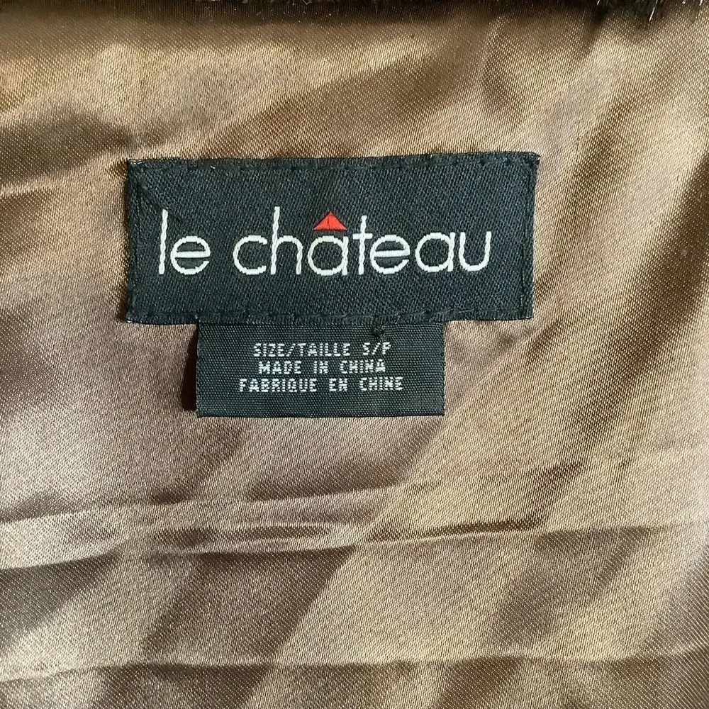LE CHATEAU Faux Fur Mink Zip Vest Size S - Picture 11 of 15